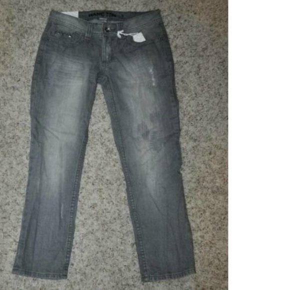 Womens Skinny Jeans Hang Ten Black Wash 0 Denim Jr. Girls Studded Distressed - Picture 2 of 7